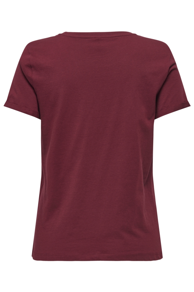 ONLKITA LIFE S/S TOP NOOS 15244714 CABERNET/GOLD GLITT